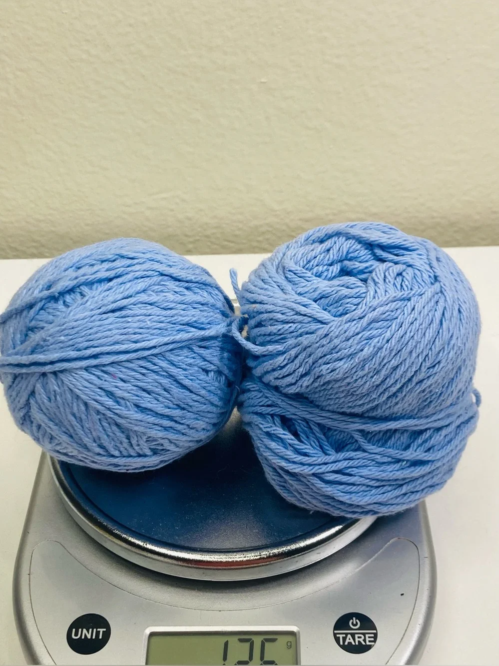 189 g / 6.67 oz Cotton Yarn Bundle - Blue and White